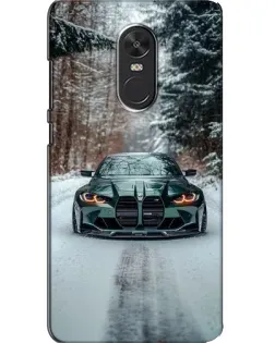 Чехол для Xiaomi Redmi Note 4X с картинкой «BMW в зимнем лесу»