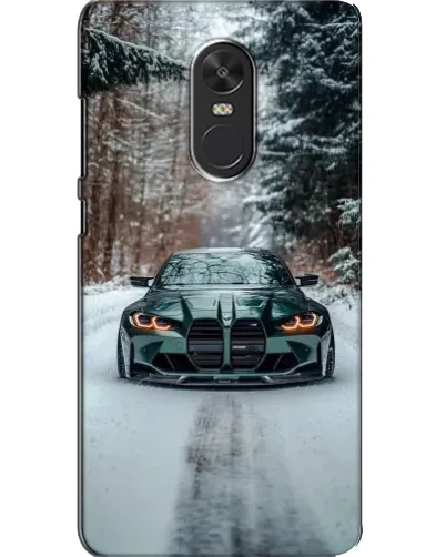 Чехол для Xiaomi Redmi Note 4X с картинкой «BMW в зимнем лесу»
