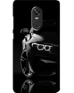 Чехол для Xiaomi Redmi Note 4X с картинкой «Черная BMW — профиль»