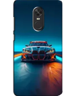 Чехол для Xiaomi Redmi Note 4X с картинкой «BMW — огни неона»