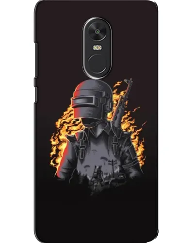 Чехол для Xiaomi Redmi Note 4X с картинкой «PUBG — огненный силуэт»