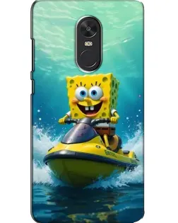 Чехол для Xiaomi Redmi Note 4X с картинкой «Спанч Боб на гидроцикле»