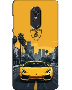 Чехол для Xiaomi Redmi Note 4X с картинкой «Желтый Lamborghini город»