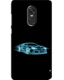 Чехол для Xiaomi Redmi Note 4X с картинкой «Неоновый контур Lamborghini»