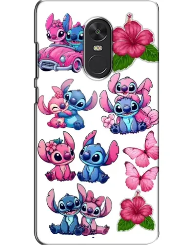 Чехол для Xiaomi Redmi Note 4X с картинкой «Стикеры Stitch и Angel»
