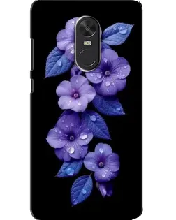 Чехол для Xiaomi Redmi Note 4X с картинкой «Фиолетовые цветы с росою»