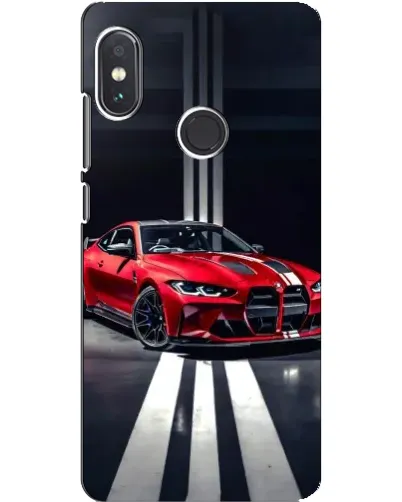 Чехол для Xiaomi Redmi Note 5 Pro с картинкой «Красная BMW на дороге»