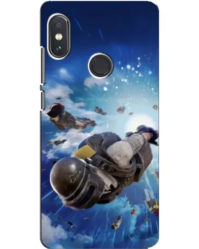 Чехол для Xiaomi Redmi Note 5 Pro с картинкой «Десант PUBG — прыжок»