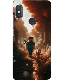 Чехол для Xiaomi Redmi Note 5 Pro с картинкой «Стив в лесу»