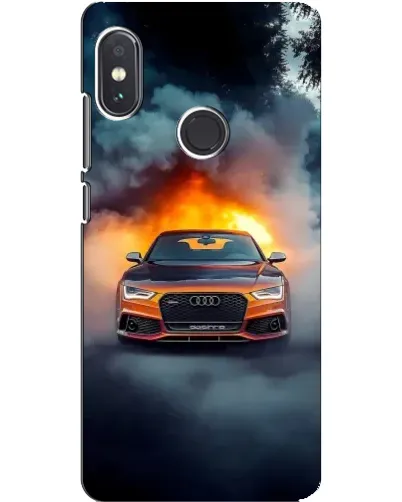 Чехол для Xiaomi Redmi Note 5 Pro с картинкой «Audi в огненном дыму»