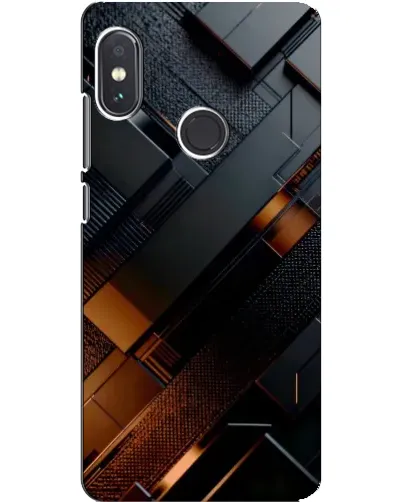 Чехол для Xiaomi Redmi Note 5 Pro с картинкой «Черные геометрические блоки»