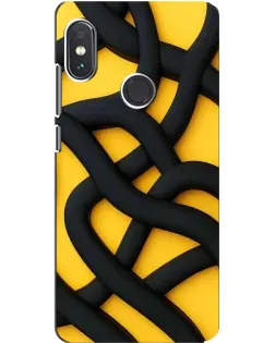 Чехол для Xiaomi Redmi Note 5 Pro с картинкой «Черное желтое переплетение»