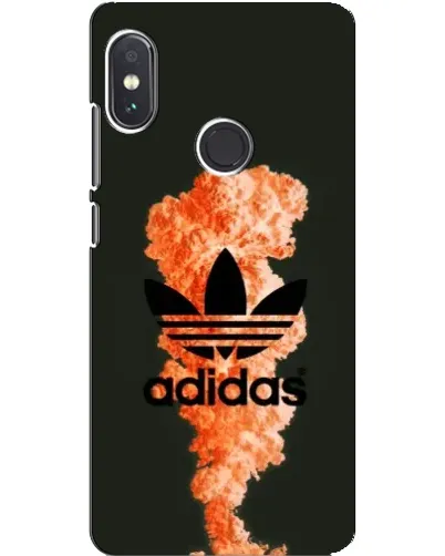 Чехол для Xiaomi Redmi Note 5 с картинкой «Оранжевый дым Adidas»
