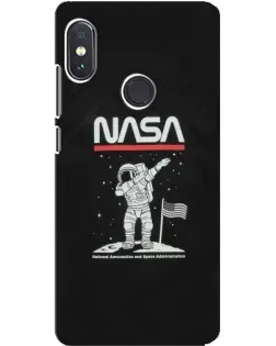 Чохол для Xiaomi Redmi Note 5 з картинкою «NASA — крокуємо по Місяцю»