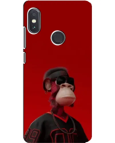 Чехол для Xiaomi Redmi Note 5 с картинкой «Bored Ape в красном»
