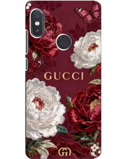 Чохол для Xiaomi Redmi Note 5 з картинкою «Gucci — бордові троянди»