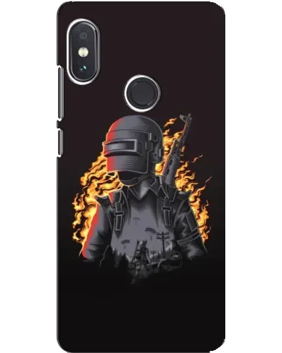 Чохол для Xiaomi Redmi Note 5 з картинкою «PUBG — вогняний силует»