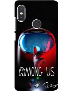 Чохол для Xiaomi Redmi Note 5 з картинкою «Червоний імпостер — макро»