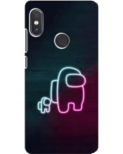 Чохол для Xiaomi Redmi Note 5 з картинкою «Among Us неон-арт»