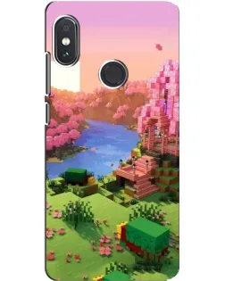 Чохол для Xiaomi Redmi Note 5 з картинкою «Рожеве дерево Minecraft»