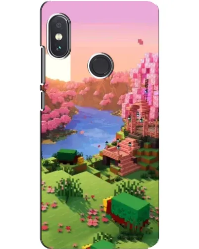 Чохол для Xiaomi Redmi Note 5 з картинкою «Рожеве дерево Minecraft»