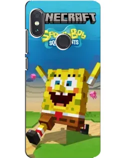 Чохол для Xiaomi Redmi Note 5 з картинкою «Губка Боб Minecraft»