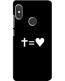 Чохол для Xiaomi Redmi Note 5 з картинкою «Хрест та Серце»