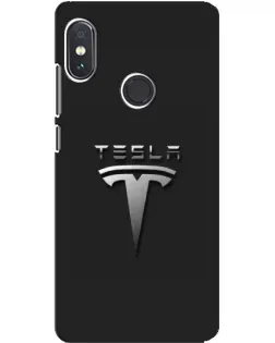 Чохол для Xiaomi Redmi Note 5 з картинкою «Сталевий логотип Tesla»