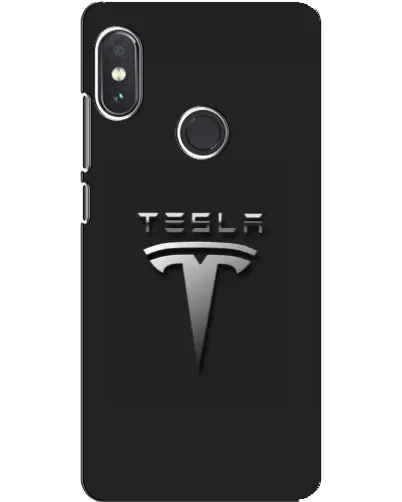 Чохол для Xiaomi Redmi Note 5 з картинкою «Сталевий логотип Tesla»