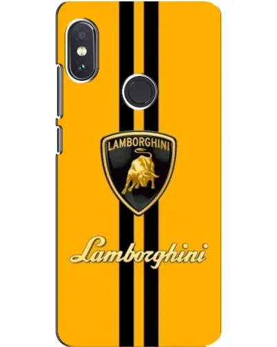 Чехол для Xiaomi Redmi Note 5 с картинкой «Lamborghini Stripe желтый»