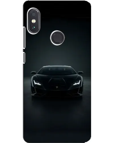 Чехол для Xiaomi Redmi Note 5 с картинкой «Черный Lamborghini Aventador»