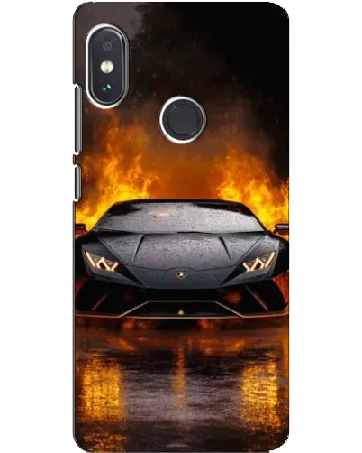 Чехол для Xiaomi Redmi Note 5 с картинкой «Lamborghini в огне»