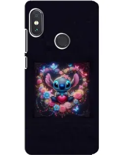 Чохол для Xiaomi Redmi Note 5 з картинкою «Stitch у квітах»