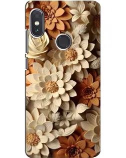 Чехол для Xiaomi Redmi Note 5 с картинкой «Бежевый флористический декор» Чехол для Xiaomi Redmi Note 5 с картинкой «Бежевый флористический декор»