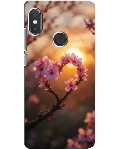 Чехол для Xiaomi Redmi Note 5 с картинкой «Розовый цвет сердце на фоне заката» Чехол для Xiaomi Redmi Note 5 с картинкой «Розовый цвет сердце на фоне заката»