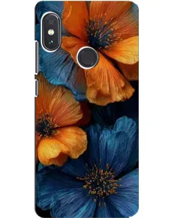 Чехол для Xiaomi Redmi Note 5 с картинкой «Яркая сине-оранжевая флора» Чехол для Xiaomi Redmi Note 5 с картинкой «Яркая сине-оранжевая флора»