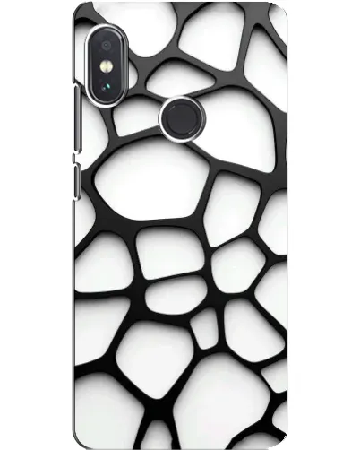 Чехол для Xiaomi Redmi Note 5 с картинкой «Белая объемная сетка»