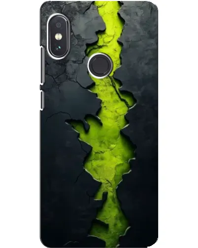 Чехол для Xiaomi Redmi Note 5 с картинкой «Салатовый разлом скалы»