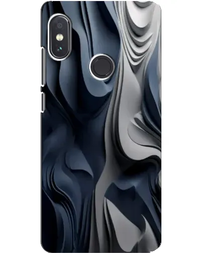 Чехол для Xiaomi Redmi Note 5 с картинкой «Объемные синие складки»