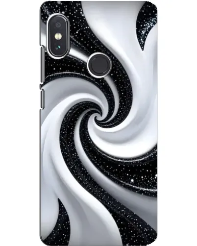 Чехол для Xiaomi Redmi Note 5 с картинкой «Черно-белая спираль»