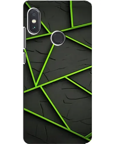 Чехол для Xiaomi Redmi Note 5 с картинкой «Зеленые геометрические линии»