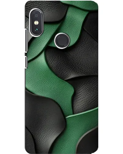 Чехол для Xiaomi Redmi Note 5 с картинкой «Зеленые кожаные волны»