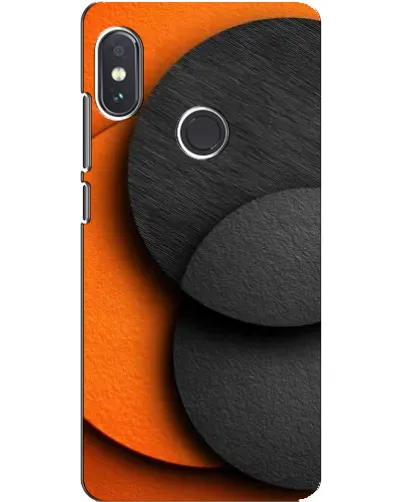 Чехол для Xiaomi Redmi Note 5 с картинкой «Геометрия оранжевых кругов»