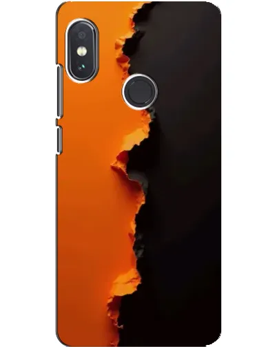 Чехол для Xiaomi Redmi Note 5 с картинкой «Оранжевый разлом»