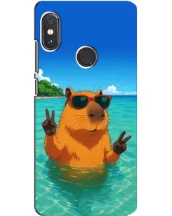 Чехол для Xiaomi Redmi Note 5 с картинкой «Морская капибара»