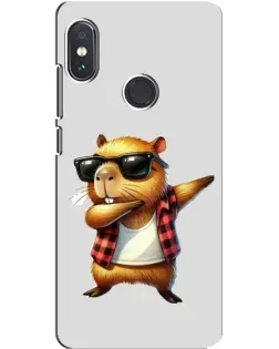 Чехол для Xiaomi Redmi Note 5 с картинкой «Капибара рэпер даб»