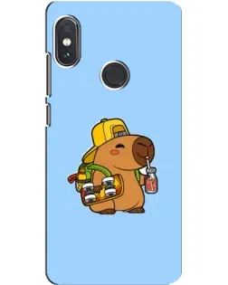 Чехол для Xiaomi Redmi Note 5 с картинкой «Капибара на скейте»