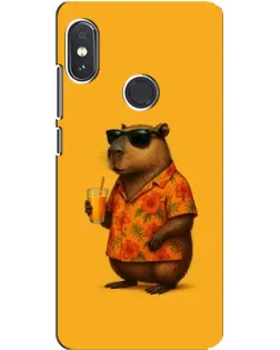 Чехол для Xiaomi Redmi Note 5 с картинкой «Капибара на отдыхе»