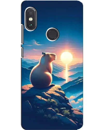 Чехол для Xiaomi Redmi Note 5 с картинкой «Закат солнца с капибарой» Чехол для Xiaomi Redmi Note 5 с картинкой «Закат солнца с капибарой»