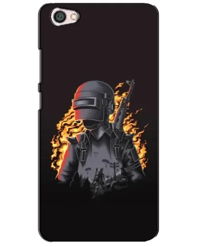Чехол для Xiaomi Redmi Note 5A с картинкой «PUBG — огненный силуэт»